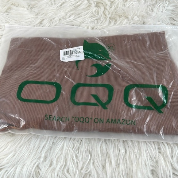 OQQ Women’s Yoga Exercise Romper Spaghetti Strap Sleeveless Brown Size XL NEW XL - Picture 2 of 11